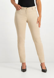 Kora Coloured Straight Pants | Stone