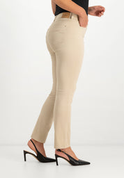 Kora Coloured Straight Pants | Stone