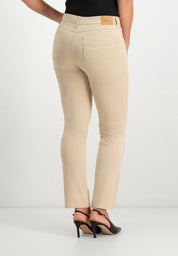 Kora Coloured Straight Pants | Stone