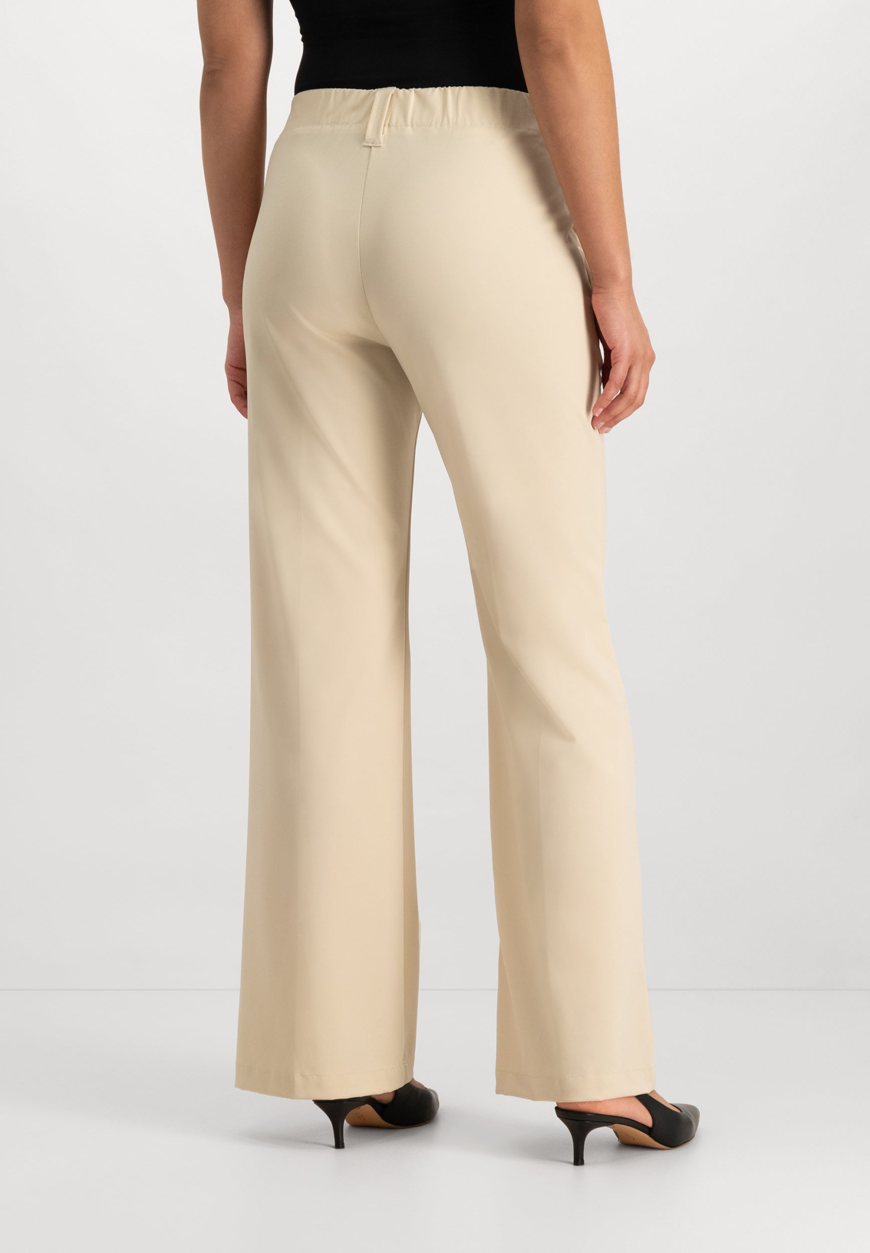 Jessie Wide Leg Pants | Light Beige