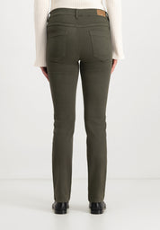 Twigie Coloured Shape-On Straight Jeans | Olive