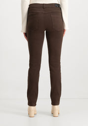 Twigie Coloured Shape-On Straight Jeans | Chocolate