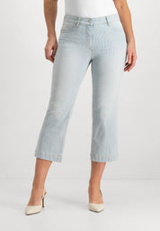 Kora Cropped Jeans | Bleached Stripe