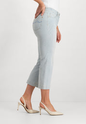 Kora Cropped Jeans | Bleached Stripe