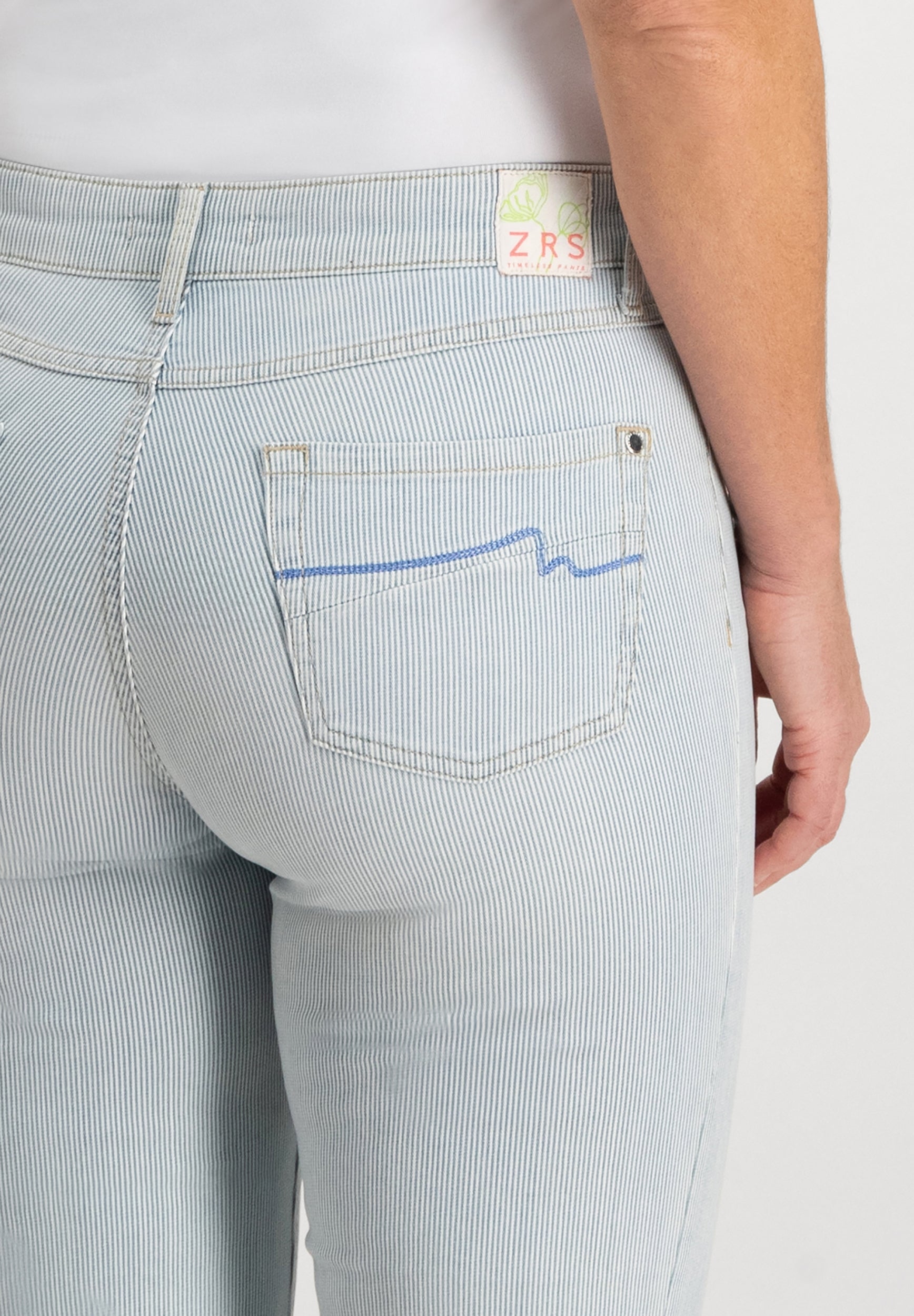 Kora Cropped Jeans | Bleached Stripe